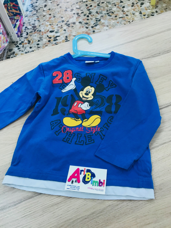 MAGLIETTA DISNEY TOPOLINO MANICA LUNGA 4 ANNI