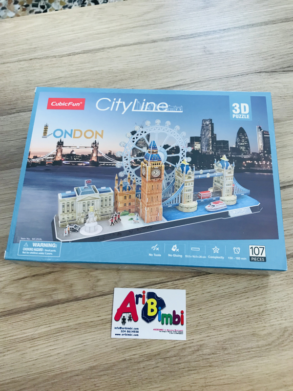 PUZZLE 3D CITY LINE LONDON, NUOVO PUZZLE 3D CITY LINE LONDON, NUOVO