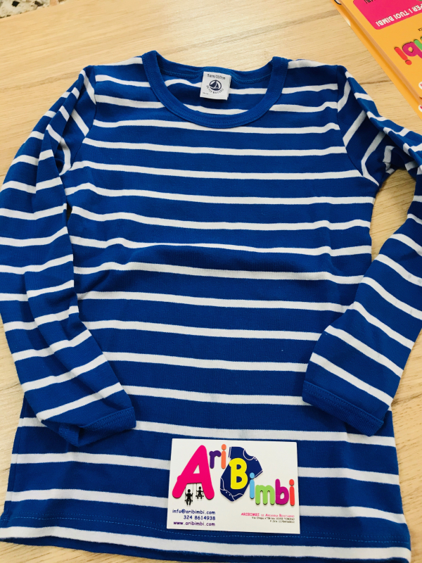 MAGLIETTA PETIT BATEAU 5 ANNI, MANICHE LUNGHE