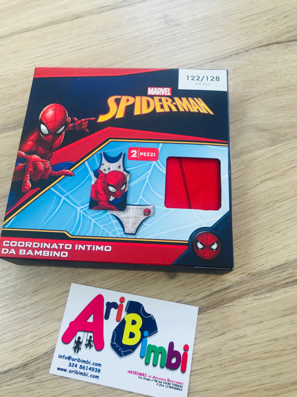 CANOTTIERA E MUTANDINA SPIDERMAN 6-8 ANNI - NUOVO