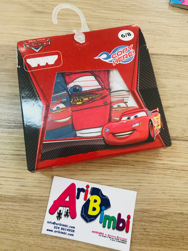 SET MUTANDINE CARS 6-8 ANNI - NUOVE