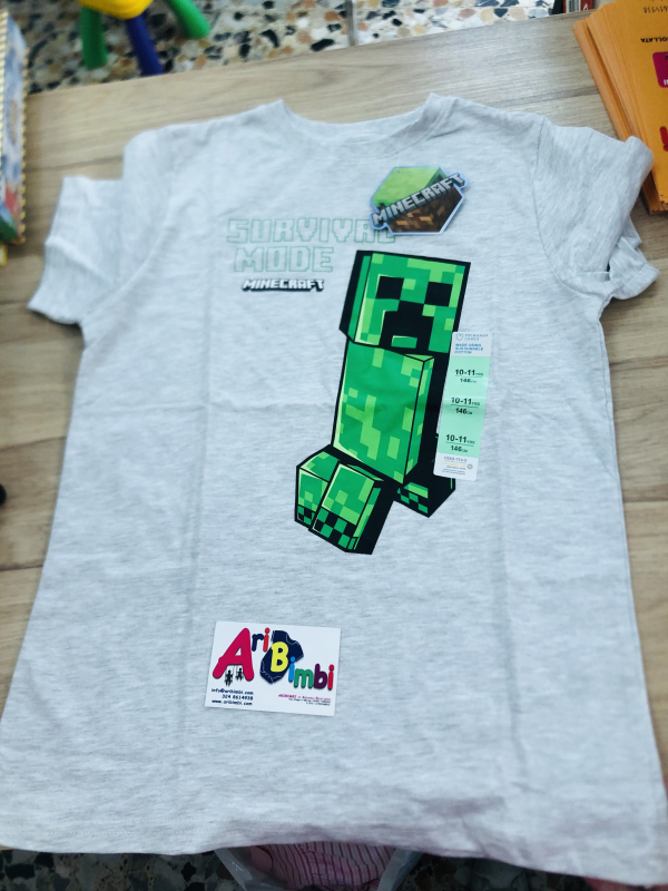 MAGLIETTA MINECRAFT 11 ANNI, NUOVA