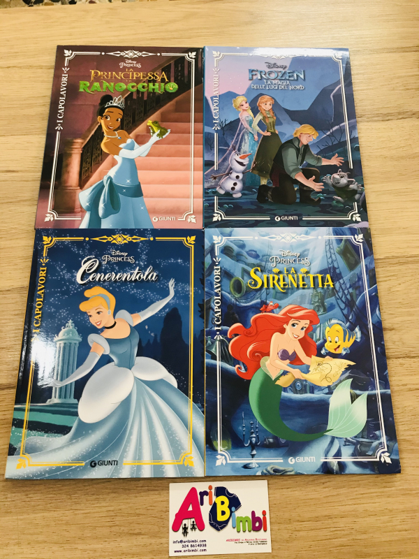 LIBRO DISNEY SIRENETTA, FROZEN, CENERENTOLA, PRINCIPESSA E RANOCCHIO - NUOVO