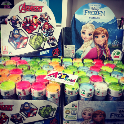 BOLLE DI SAPONE FROZEN E AVENGERS