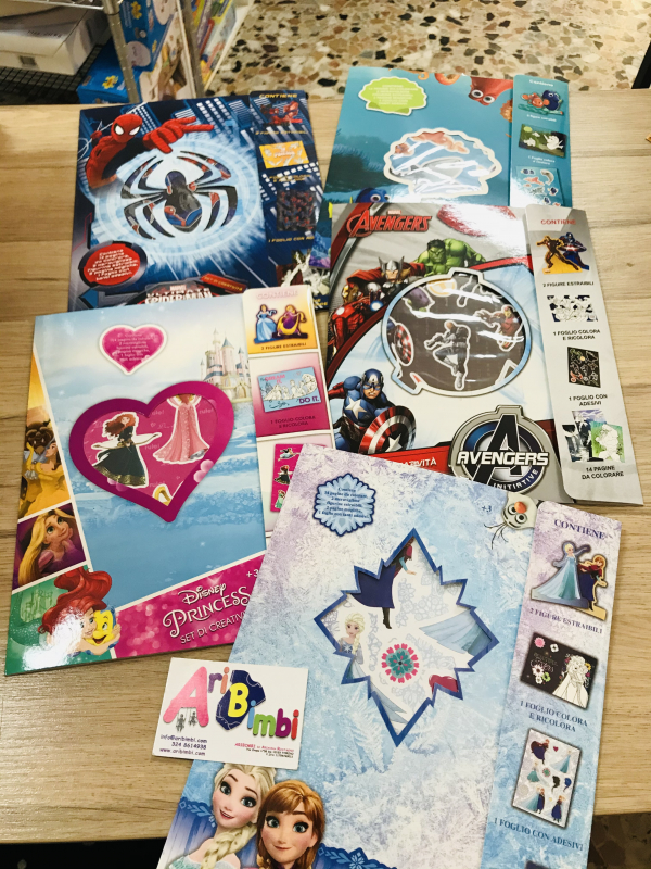 CARTELLINE SET CREATIVITA, DISNEY, FINDING DORY, FROZEN, SPIDERMAN, AVENGERS, NUOVO CARTELLINE SET CREATIVITA, DISNEY, FINDING DORY, FROZEN, SPIDERMAN, AVENGERS, NUOVO