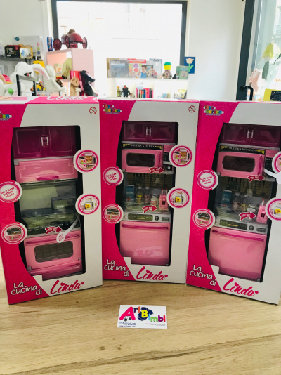 ARREDAMENTO PER BAMBOLE BARBIE, CUCINA CON FORNO, LAVASTOVIGLIE E LAVELLO