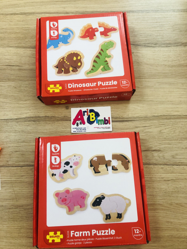 PUZZLE IN LEGNO A DUE PEZZI, BIGJIGS TOYS