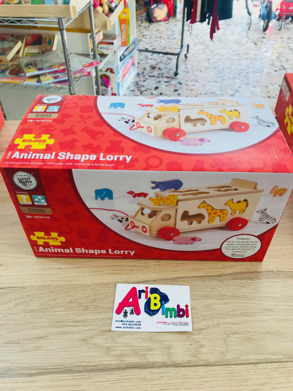 CAMIONCINO CON ANIMALI SAFARI IN LEGNO - BIGJIGS TOYS