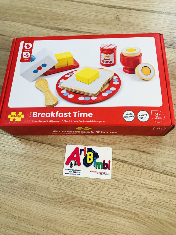 BREAKFAST TIME, SET COLAZIONE IN LEGNO, BIGJIGS TOYS