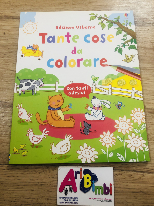 TANTE COSE DA COLORARE, CON TANTI ADESIVI, USBORNE