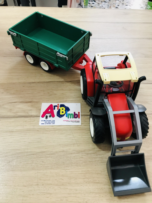 PLAYMOBIL 6130, TRATTORE CON RIMORCHIO