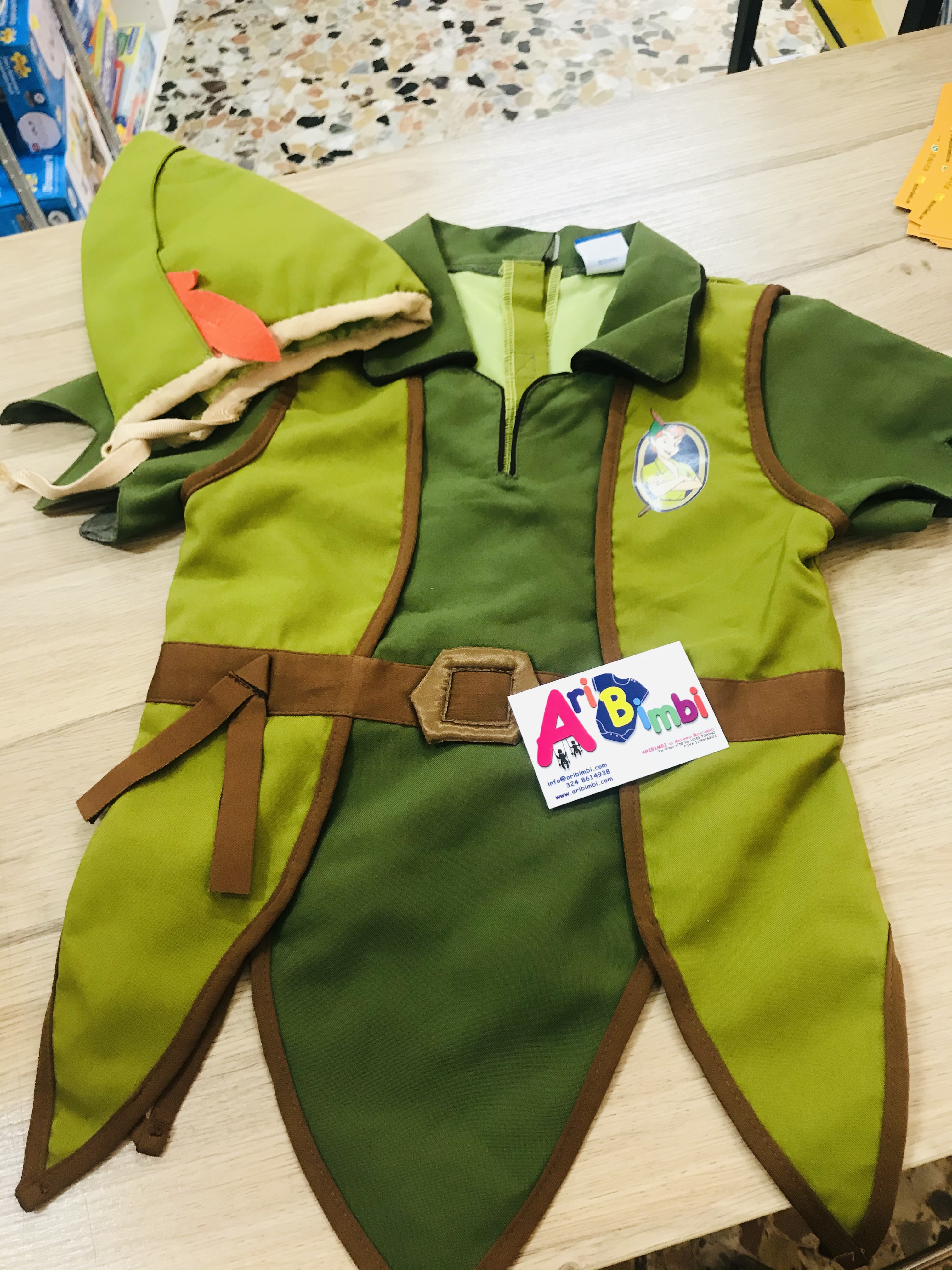 COSTUME PETER PAN DISNEY 5-6 ANNI