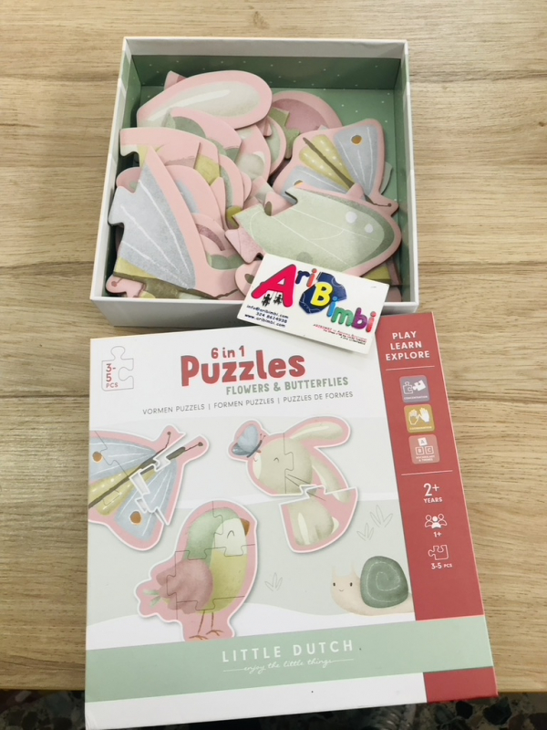 PUZZLE FLOWER AND BUTTERFLY, LITTLE DUTCH, DA 2 ANNI