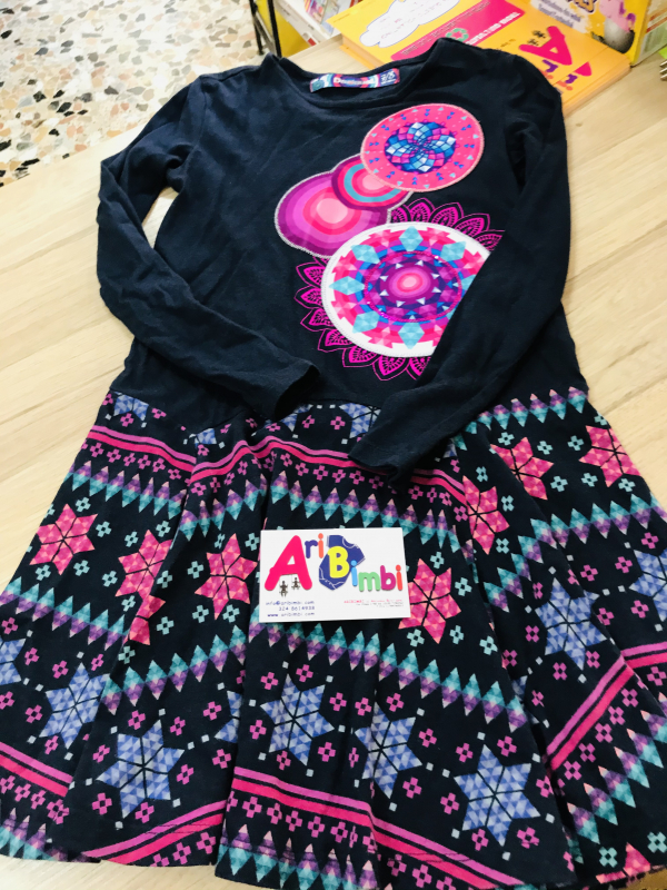 VESTITO DESIGUAL 7-8 ANNI