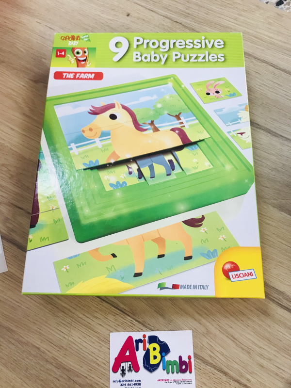 9 PROGRESSIVE BABY PUZZLE, SAPIENTINO 1-4 ANNI