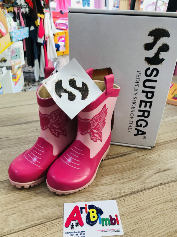 SUPERGA STIVALI PIOGGIA N 23, NUOVO