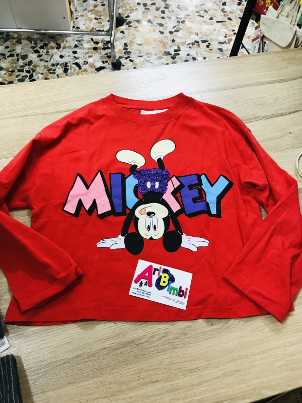 MAGLIETTA, MICKEY MOUSE, ZARA, 8 ANNI, MANICHE LUNGHE