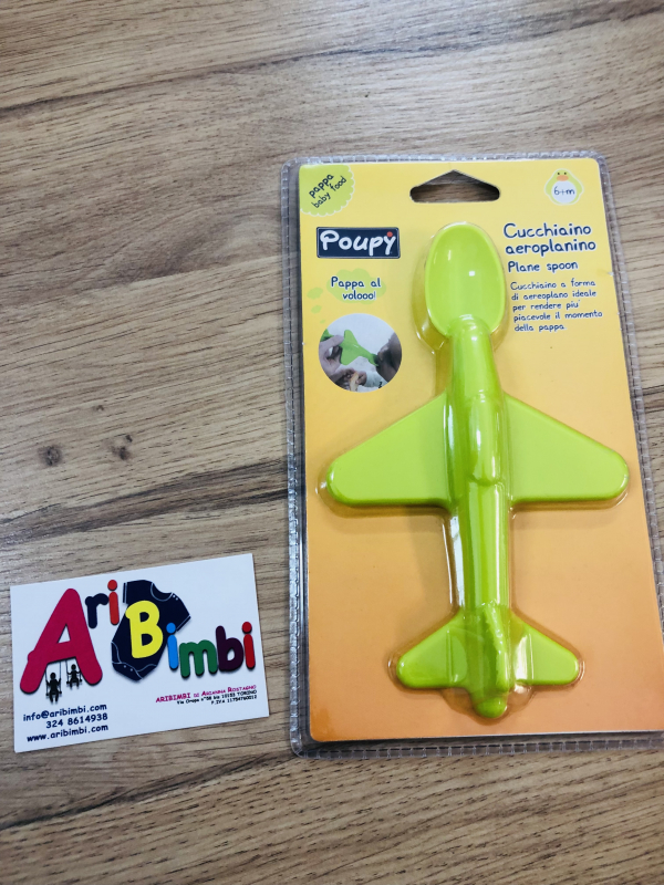CUCCHIAINO AEROPLANINO POUPY, NUOVO CUCCHIAINO AEROPLANINO POUPY, NUOVO