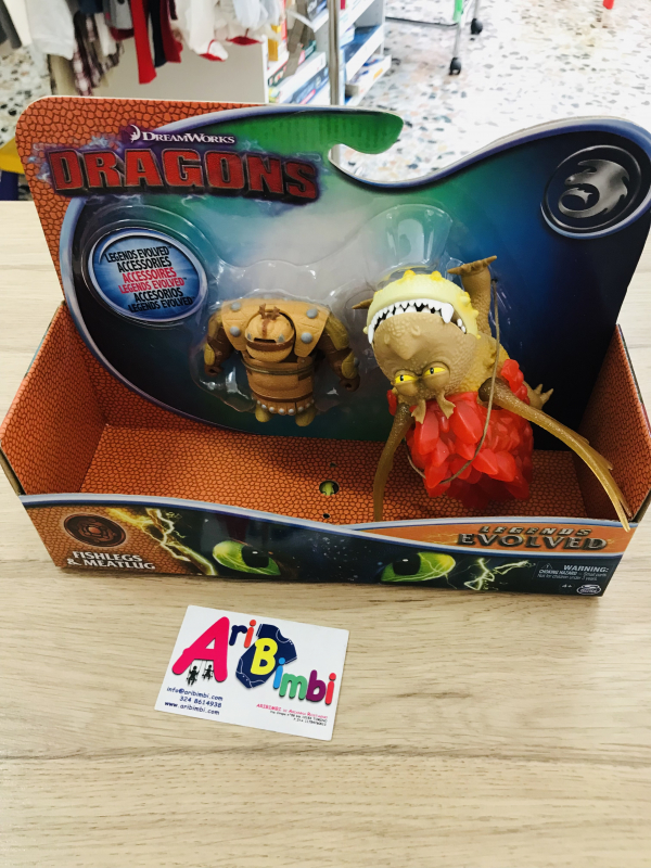 DREAMWORKS DRAGONS FISHLEGS AND MEATLUG, NUOVO DREAMWORKS DRAGONS FISHLEGS AND MEATLUG, NUOVO