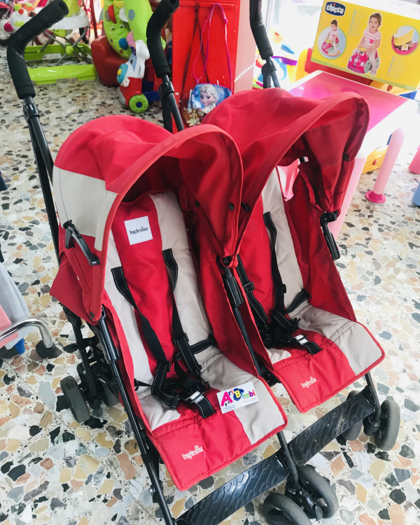 PASSEGGINO GEMELLARE INGLESINA TWIN SWIFT con manici rovinati