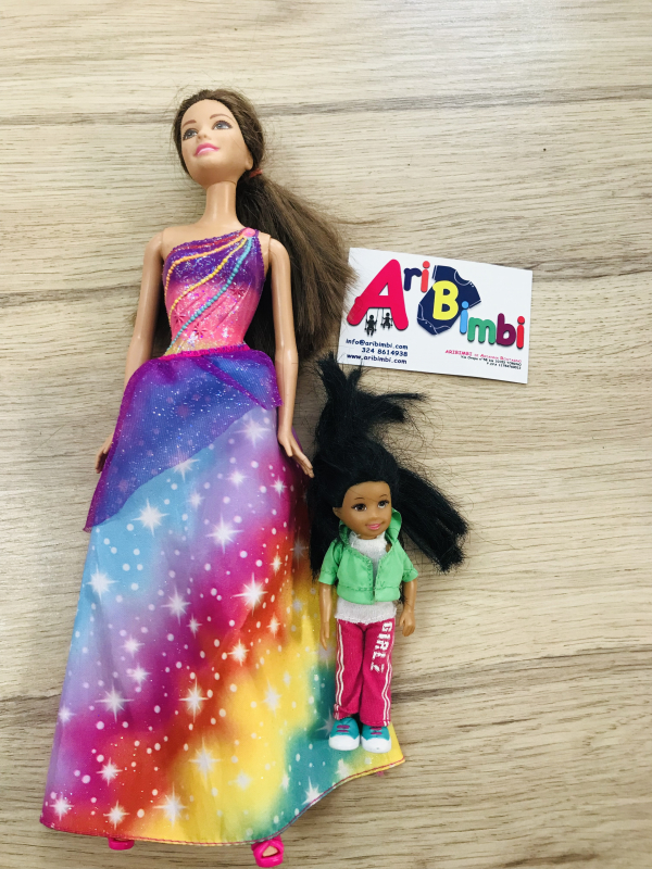 BARBIE ARCOBALENO CON SORELLINA
