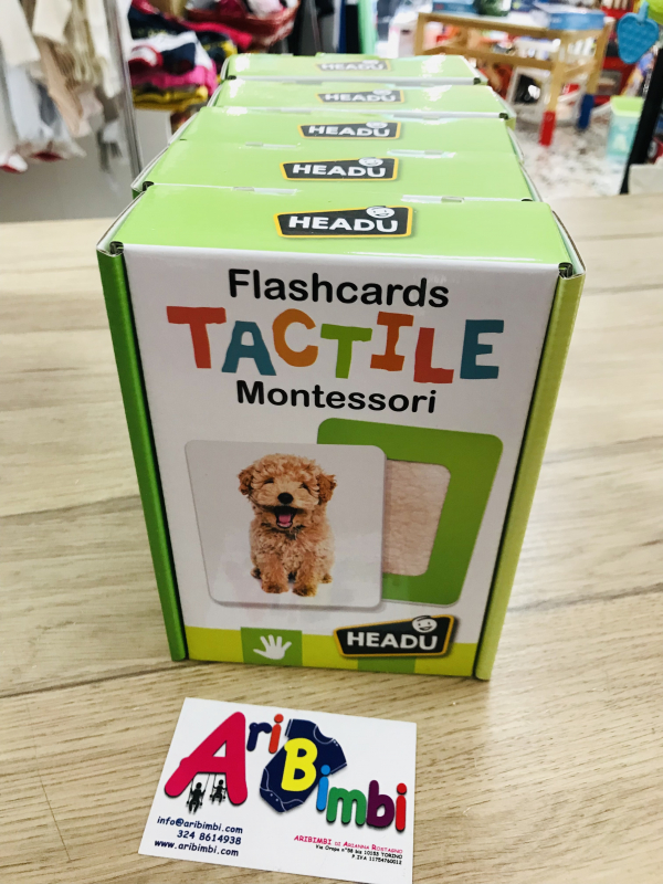 HEADU, FLASHCARDS TACTILE MONTESSORI, 1-4 ANNI