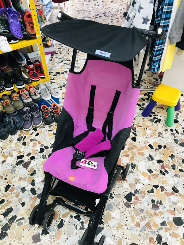 PASSEGGINO LEGGERO E COMPATTO, GB POKIT POSH PINK, DA CHIUSO 18cm-30cm-35cm