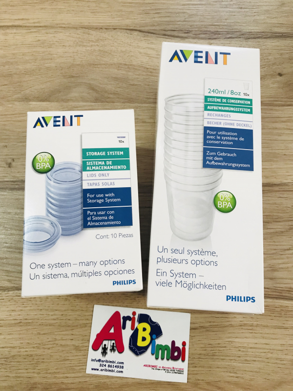 10 VASETTI AVENT RACCOGLILATTE, NUOVO