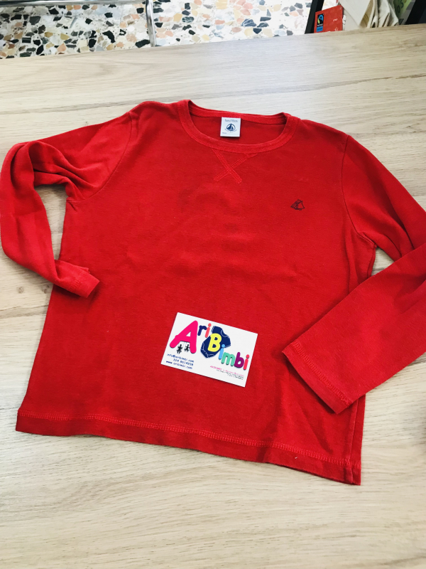 MAGLIETTA PETIT BATEAU 5 ANNI, MANICHE LUNGHE