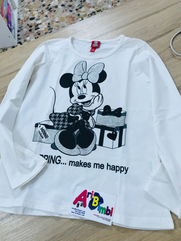 MAGLIETTA MICKEY MOUSE 8 ANNI MANICA LUNGA